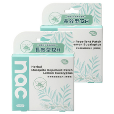 nac nac 草本精油驅蚊貼片 檸檬桉, 18片, 2盒