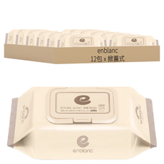 enblanc 輕厚松針 純水濕紙巾 掀蓋式, 24張, 12包