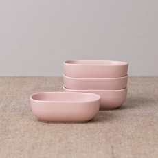 보울보울 국산 레트로라인 오발미니볼, 파우더핑크, 4개