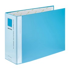 ECO Chungwoon 彩色活頁夾 2孔 A4 天藍色 9x7公分, 1入