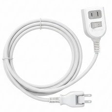 iPlus 保護傘 1切2座2P延長線, 90cm, 白色, 1條