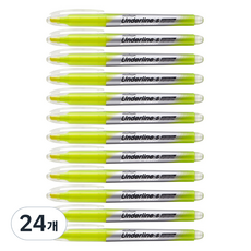문화연필 언더라인 S 형광펜, 노랑, 24개