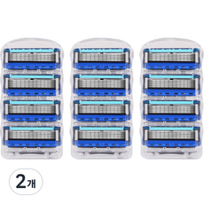 아베른 5층 수동 칼날 일회용 면도기 칼날, 2개, 12개입