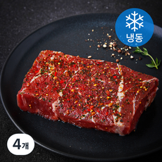 미트엔조이 시즈닝 척아이롤 스테이크 (냉동), 150g, 4개