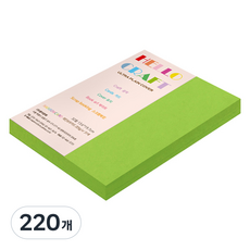 종이문화 레인보우카드 양면카드지 205g No 10 후레쉬그린, 220개