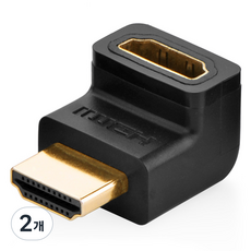 UGREEN 綠聯 HDMI M to F 延長轉接頭 耦合器, 2個, 20110(270度UP)