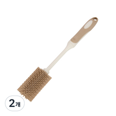 리빙숲 오로의 키친 실리콘 세척솔 대, 화이트 + 베이지, 2개