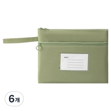 그리뉴얼 다용도 보관 사무용 파일 서류 케이스 A5, 그린, 6개