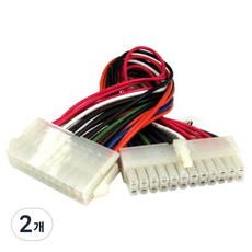 NETmate ATX 電源 20針轉24針 主機板電源線, 2個, 0.15m