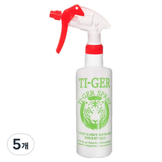 크린메이트 타이거 분무기 500ml, 혼합색상, 5개