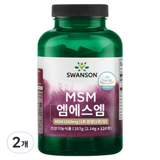 Swanson 斯旺森 MSM 1500mg, 2個, 120錠
