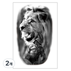 gelluna 猛獸 獅子 老虎 紋身貼紙, T100, 2個