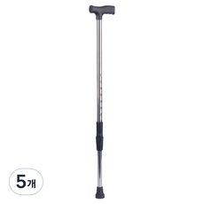 해피라이프 가벼운 예쁜 안전하게 걸치기 스텐 외발 지팡이, 혼합색상, 5개