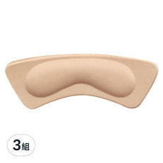 防磨腳跟貼 10 x 3.2cm 彎月膚色, 12副, 3組