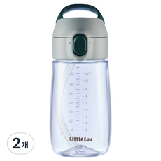 락앤락 리틀럽 스위치캡 트라이탄 빨대컵, 그린, 2개, 410ml