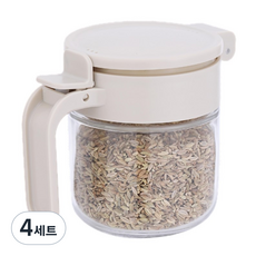 브리뷰 티오뜨 원터치 양념통 세트, 4세트, 양념통 250ml + 스푼