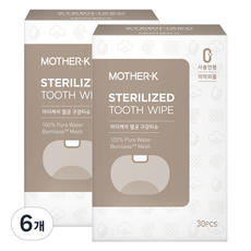 마더케이 유아 멸균 구강티슈 30p, 120g, 6개