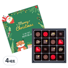 카카오리퍼블릭 크리스마스 에디션 넛티플레져 수제초콜릿 4종 x 3p + 2종 x 2p 세트 160g, 4세트