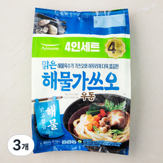 풀무원 해물가쓰오 우동 4인분, 853.2g, 3개