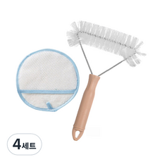 모나코올리브 방풍망 청소솔 + 먼지 청소 장갑 세트, 4세트, 랜덤발송(장갑)