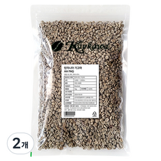 캅카와 커피생두 탄자니아 기고마 AA FAQ, 1kg, 2개
