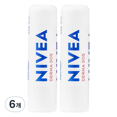니베아 더마SOS 립케어, 6개, 무향
