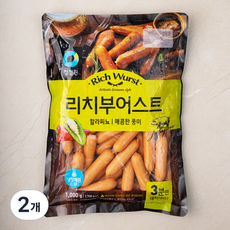 대상 리치부어스트 할라피뇨 소시지, 1kg, 2개