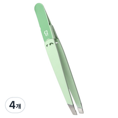 BOCAS 拔毛夾 眉毛除毛 細毛 雜毛 去除 鑷子 STW-200, 4個, 綠色