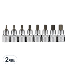 썬키 육각 비트 소켓 8종 세트 SBS-38H, 2세트