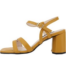 단골언니 여성용 머멘 8각굽 사선 스트랩 샌들 7cm