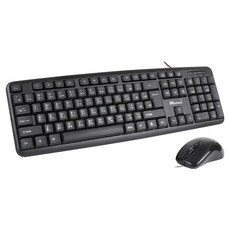 infotec 英富達 KM101 USB有線鍵盤滑鼠組 104鍵 防潑水設計 含可調式腳架 1000 DPI滑鼠, General type (Full-size), Black