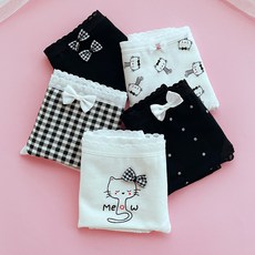 Juniday 喵喵貓學生內褲5件組