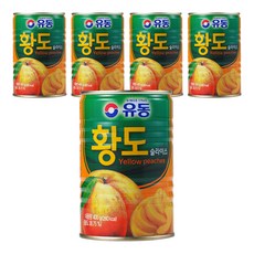 유동 황도 슬라이스 통조림, 400g, 5개