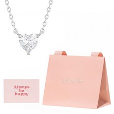 J.ESTINA 女款心型切割項鍊 + 訊息卡 + 購物袋