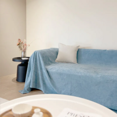 Hoom木慕生活 防水防貓抓沙發布 100%聚酯纖維, 380 x 180cm, 湖水藍, 1個