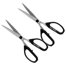 CANARY 長谷川刃物 不沾膠長刃剪刀，SBS-1500M，附刻度, 2支, 黑色