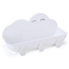 퍼니 클라우드 스타일 욕실 선반, 화이트, 1개