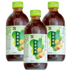 百家珍 Light果醋 紫蘇梅醋 400ml 天然釀造 健康輕盈 多種風味搭配, 3瓶
