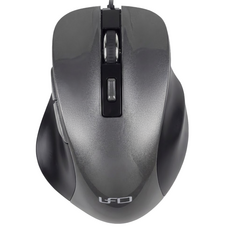 INTOPIC 廣鼎 飛碟光學滑鼠 人體工學設計 加寬型齒輪式滾輪 獨立DPI按鍵 UPE低阻力滑鼠腳墊, MS-103