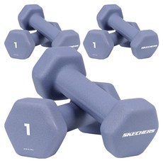 스케쳐스 와이드핏 육각 아령 덤벨, 1kg, 6개