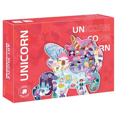 QIYI WOODEN 大兒童拼圖 獨角獸, 396片, 1盒