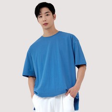 엘라모 무지 옆트임 오버핏 반팔 티셔츠