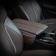 AIMBAN BMW 雙開式S型中央扶手墊, 棕色, 1套