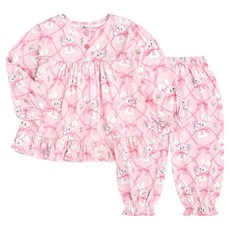 mollimelli friends 女童 Bonny Rabbit Peach Warm 睡衣上下套裝
