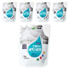 인블리스 실내건조 세탁세제 블루 리필형, 1.8L, 5개