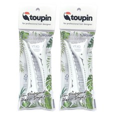 分區髮夾, 4個, 白色