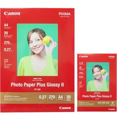 Canon 佳能 光澤照片紙PP-208 4 x 6 20p + A4 20p套件, 4*6cm, 1套