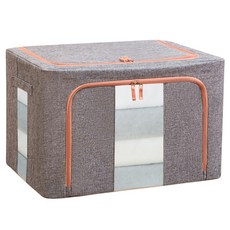 hillo 린넨 프리미엄 다용도 리빙박스, 그레이, 1개