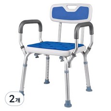 디어모모 노인 환자용 높이조절 등받이 목욕의자, 블루, 2개