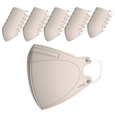 어린숨 새부리형 엣지 황사방역마스크 중형 KF94, 30개입, 1개, 아이보리